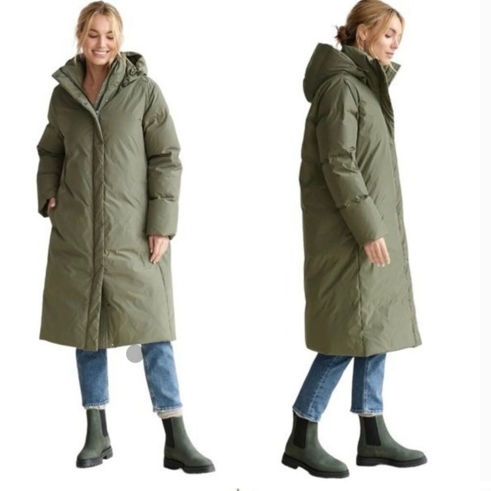 NWT Jenni Kayne, Long, Sage Green, Puffer Coat, Size Small